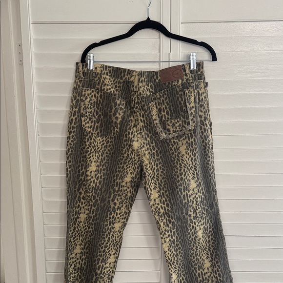 Roberto Cavalli Just Cavalli leopard Print Straight Leg Pants size L/XL - Picture 7 of 8